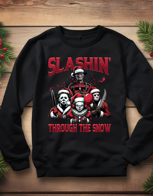 Slashin Through the Snow- Men of Horror Sweatshirt