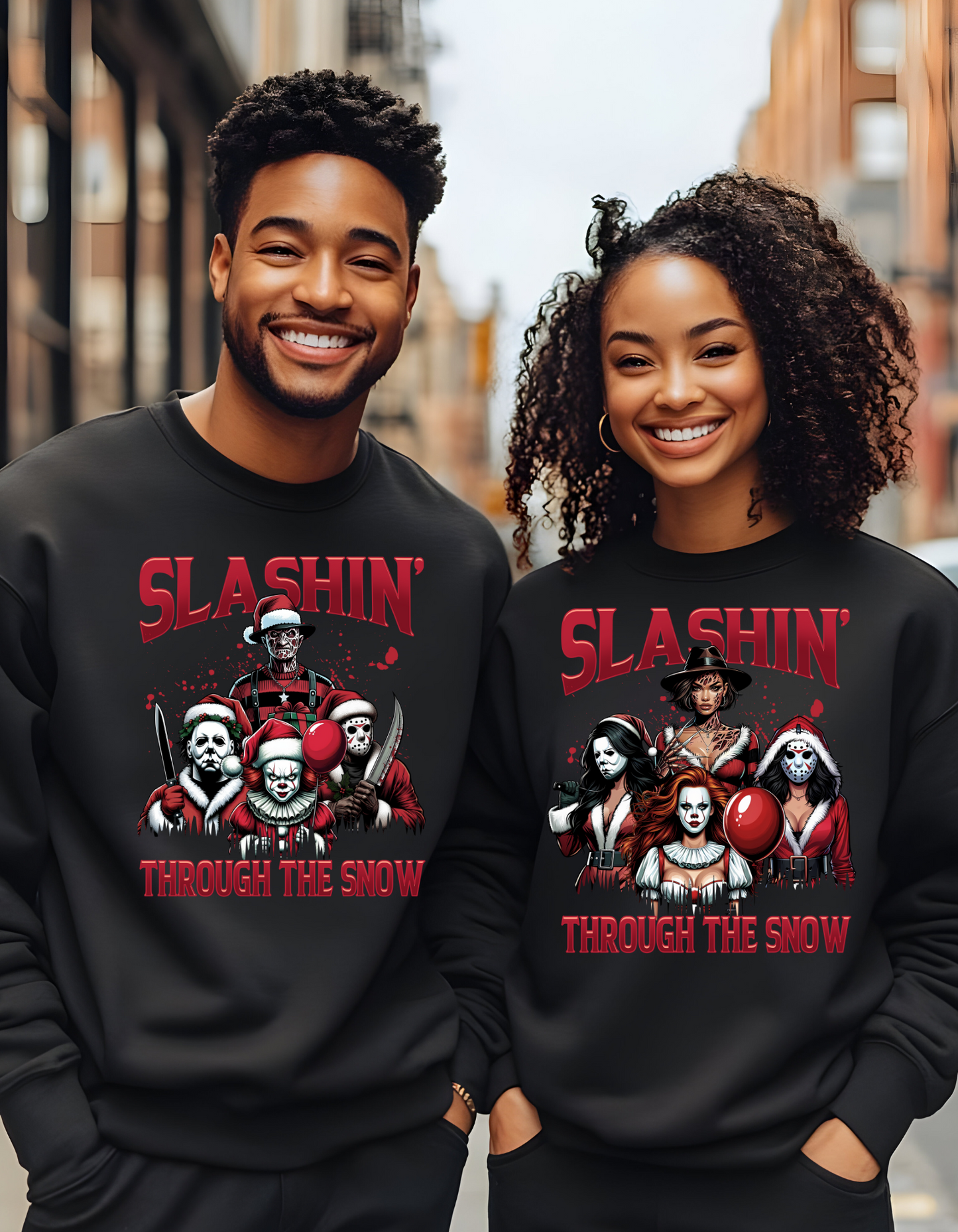 Slashin Through the Snow- Men of Horror Sweatshirt