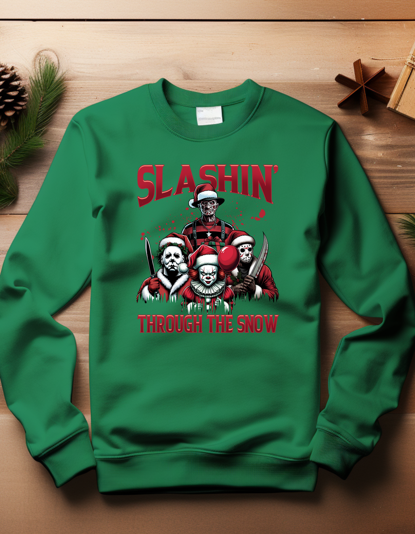 Slashin Through the Snow- Men of Horror Sweatshirt