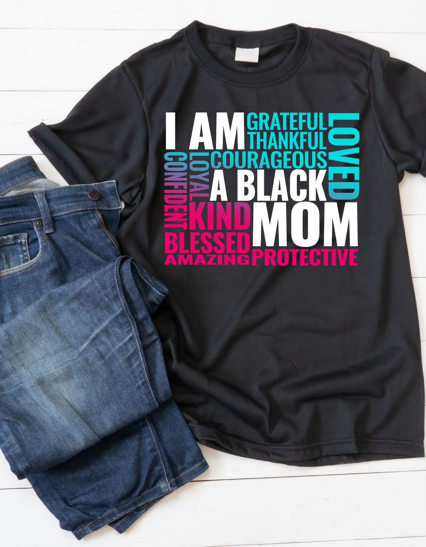I AM A BLACK MOM Unisex Tee