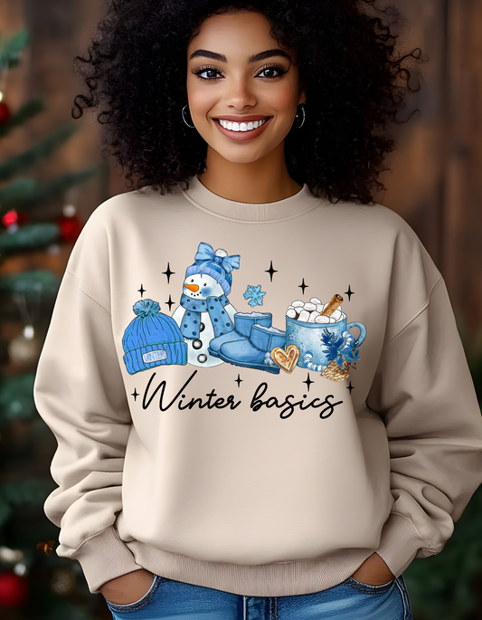 Blue Winter Basics Sweatshirt