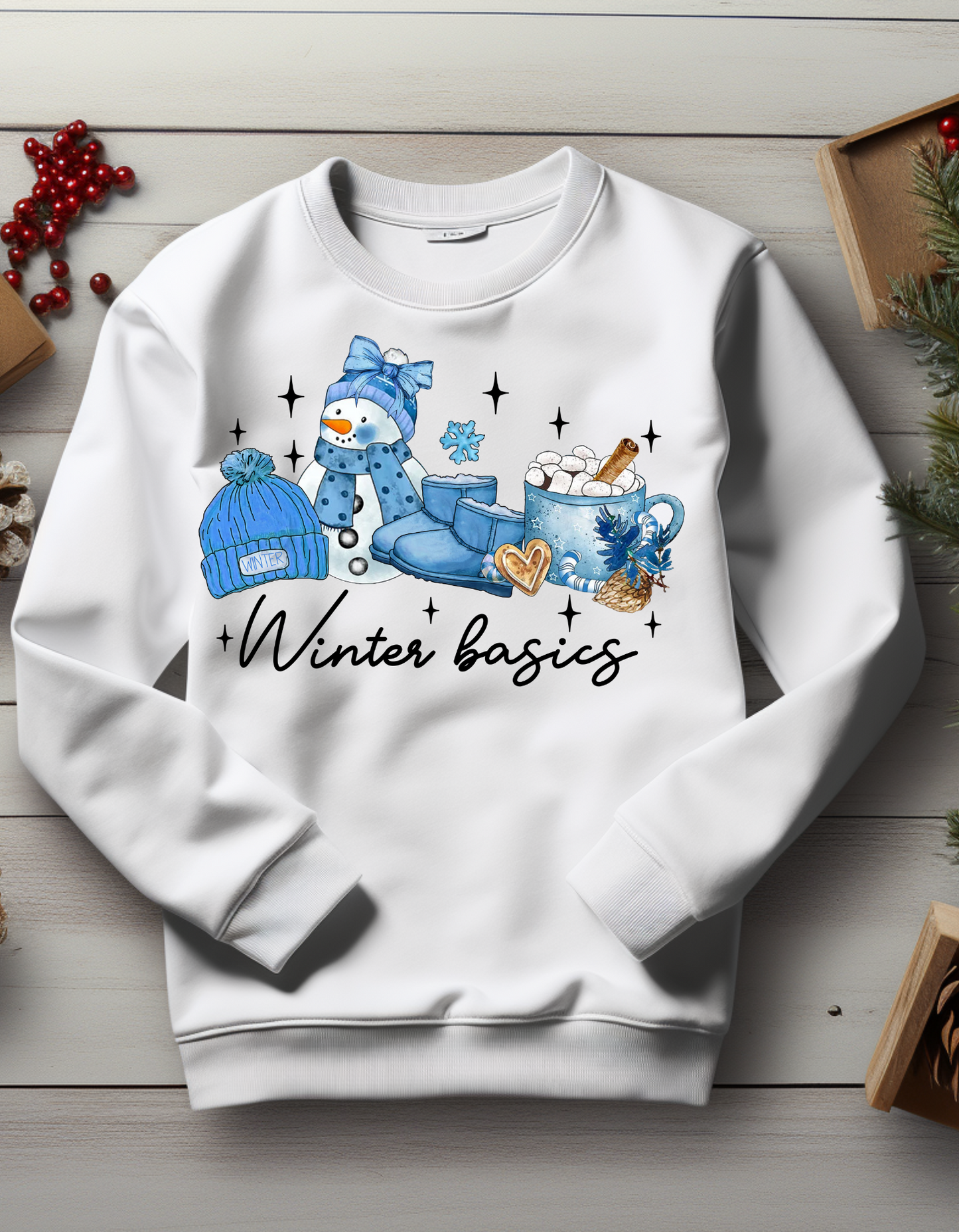 Blue Winter Basics Sweatshirt