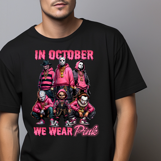 Pink Men of Horror Tee